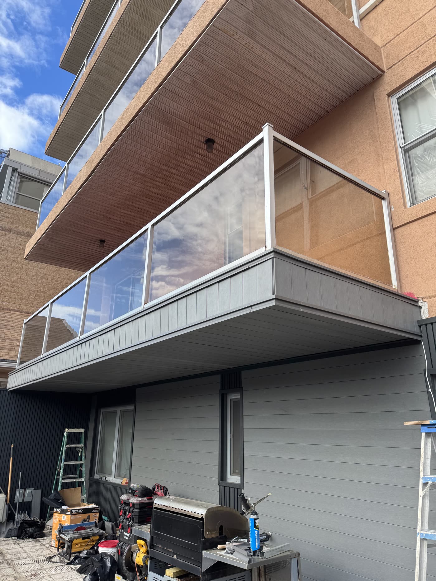 Balcony siding